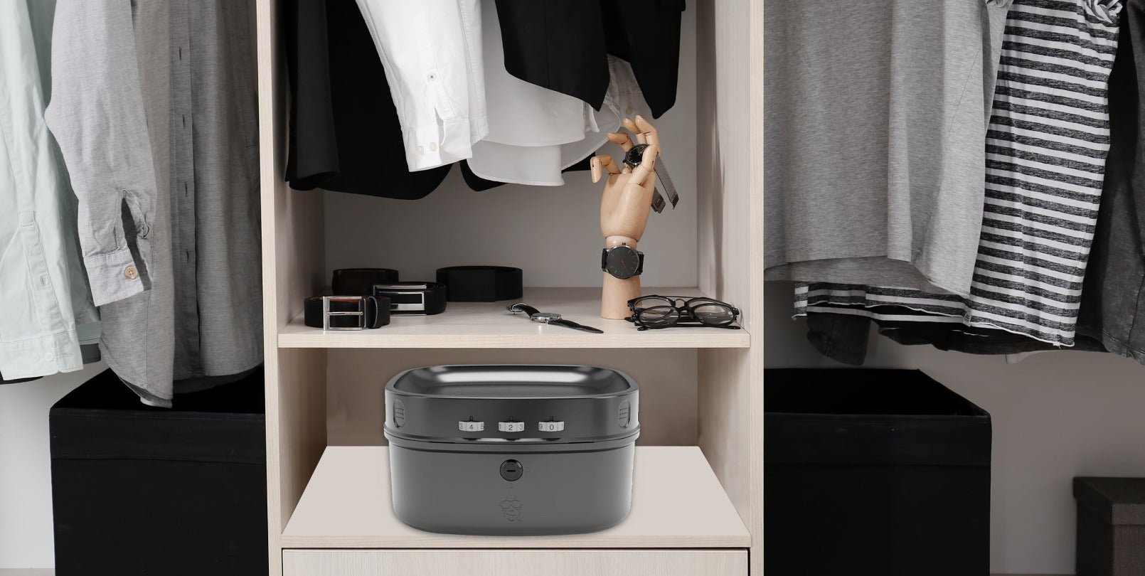 Lockable Odor-Proof Storage Box - Secure and Discreet | Travel Case with Accessories