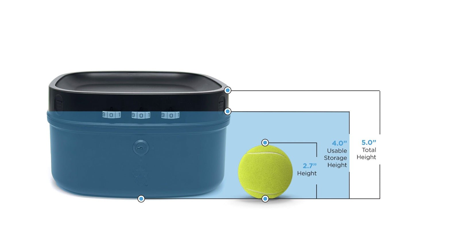 Lockable Odor-Proof Storage Box – Secure and Discreet | Organizer with Silicone Tray